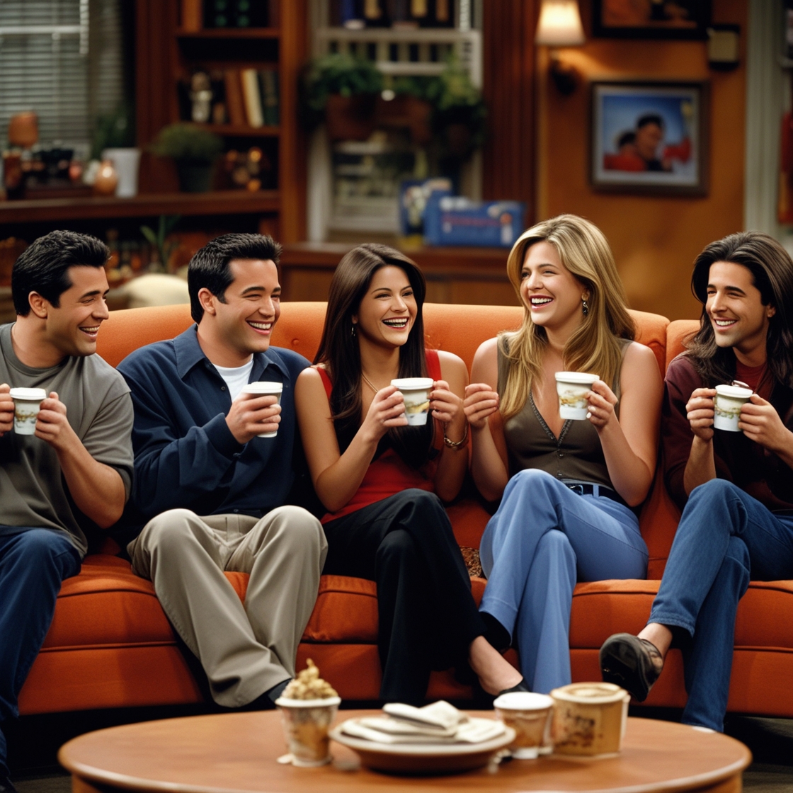 Students watching Friends on Netflix for stress relief
